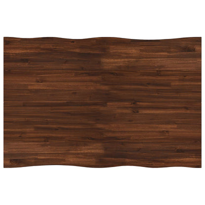 120 x 80 x 75 cm Solid Acacia Wood Dark Brown and Black