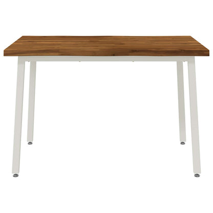 120 x 80 x 75 cm Solid Acacia Wood Natural and White