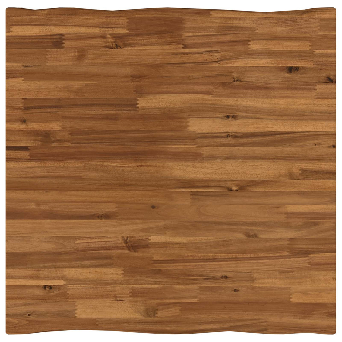 90 x 90 x 75 cm Solid Acacia Wood Natural and Black Square