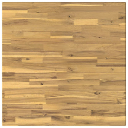 60 x 55 x 75 cm Solid Acacia Wood White and Black Rectangular