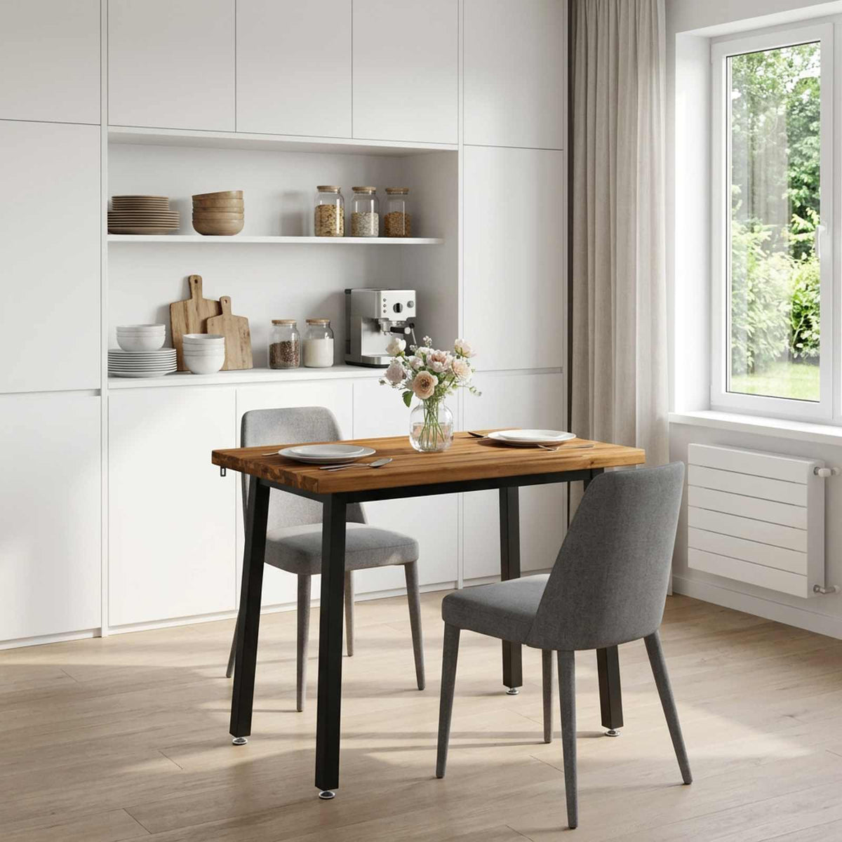 Square Dining Table 90 x 55 x 75 cm Solid Acacia Wood