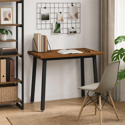 110 x 55 x 75 cm Solid Acacia Wood Natural and Black