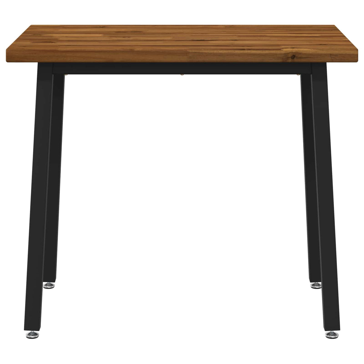 110 x 55 x 75 cm Solid Acacia Wood Natural and Black