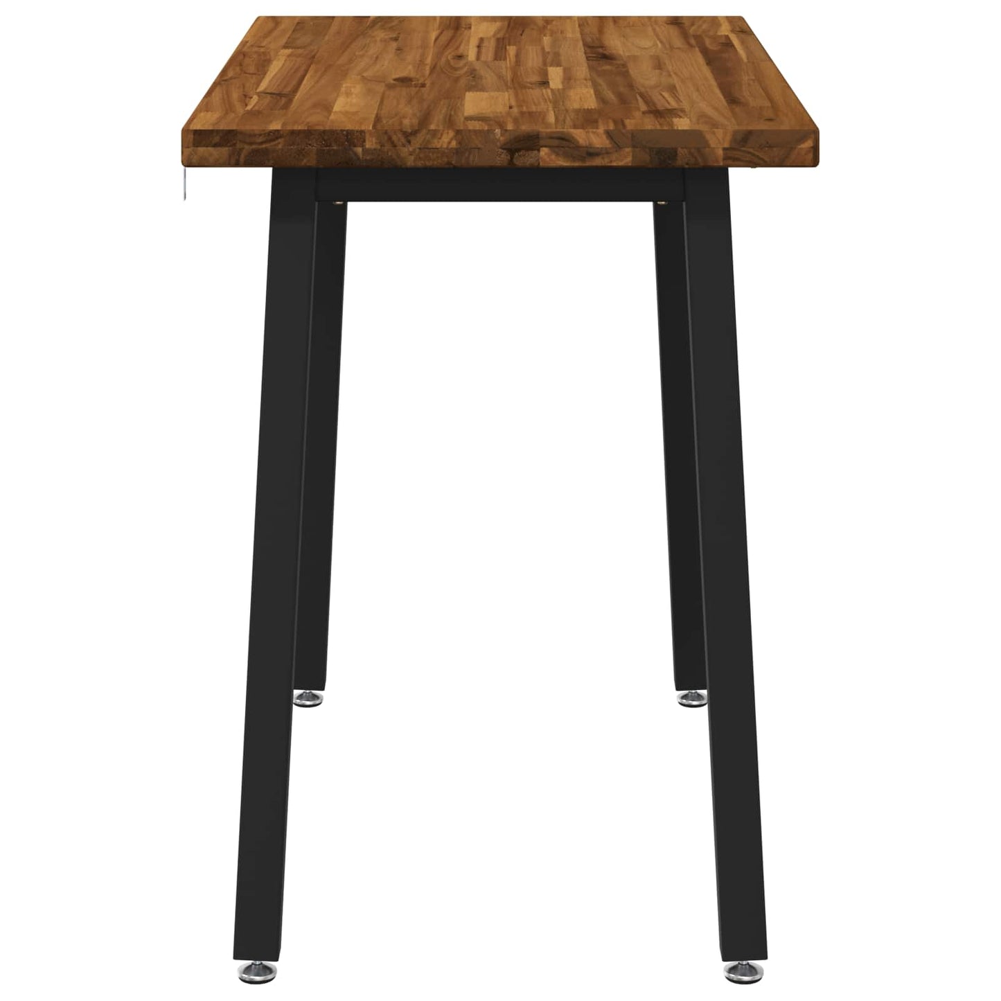 110 x 55 x 75 cm Solid Acacia Wood Natural and Black