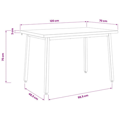 120 x 70 x 75 cm Solid Acacia Wood Natural and White