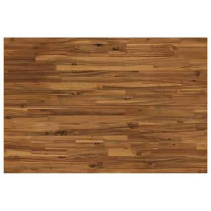 120 x 70 x 75 cm Solid Acacia Wood Natural and White