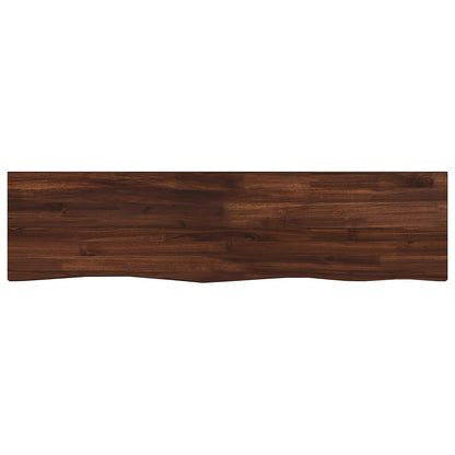 Live Edge Table Top 130 x 20 x 3.5 cm Rectangular Dark Brown