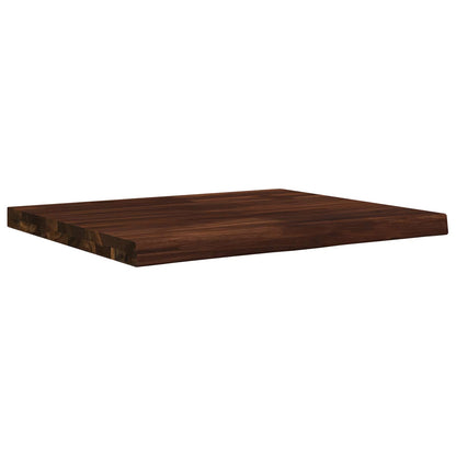 Live Edge Table Top 80 x 50 x 3.5 cm Rectangular Dark Brown