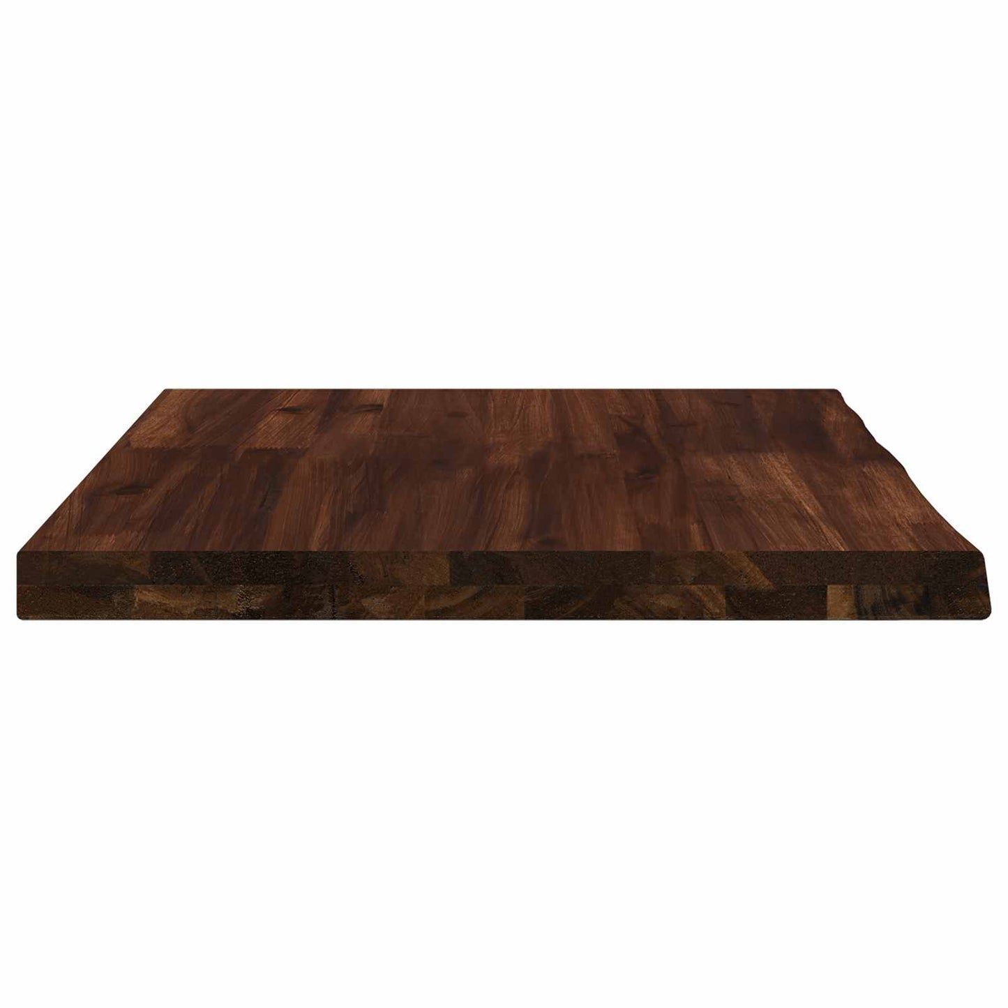 Live Edge Table Top 80 x 50 x 3.5 cm Rectangular Dark Brown