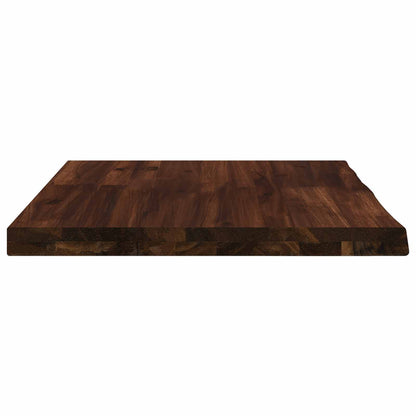 Live Edge Table Top 90 x 50 x 3.5 cm Rectangular Dark Brown