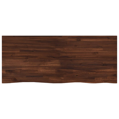 Live Edge Table Top 110 x 50 x 3.5 cm Rectangular Dark Brown