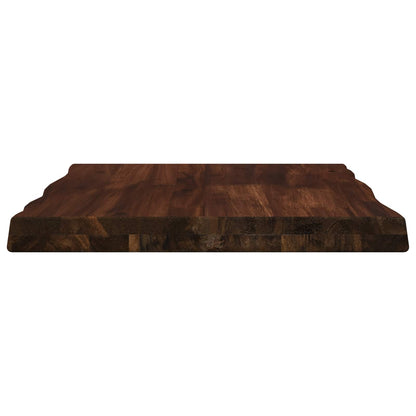 Live Edge Table Top 70 x 40 x 3.5 cm Rectangular Dark Brown