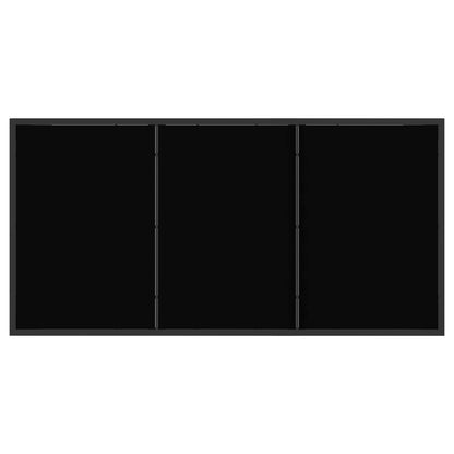 Garden Set 5 pcs Black Metal and Rattan
