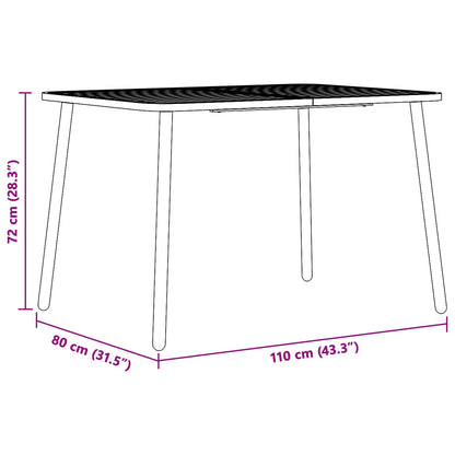 Dining Set 5 pcs Anthracite Steel