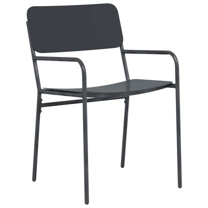Dining Set 5 pcs Anthracite Steel