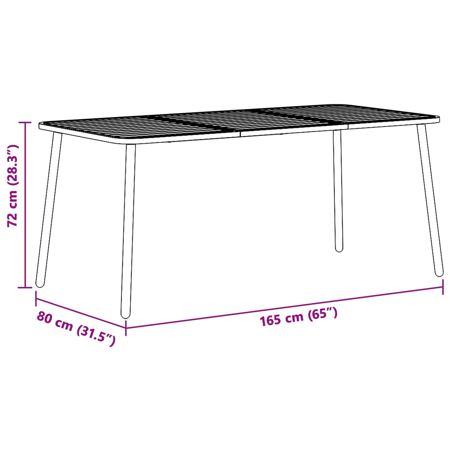 Dining Set 7 pcs Anthracite Steel