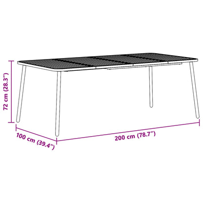 Dining Set 9 pcs Anthracite Steel