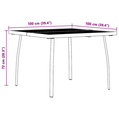 Dining Set 5 pcs Anthracite Steel