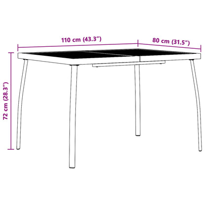 Dining Set 5 pcs Anthracite Steel
