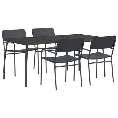 Dining Set 5 pcs Anthracite Steel