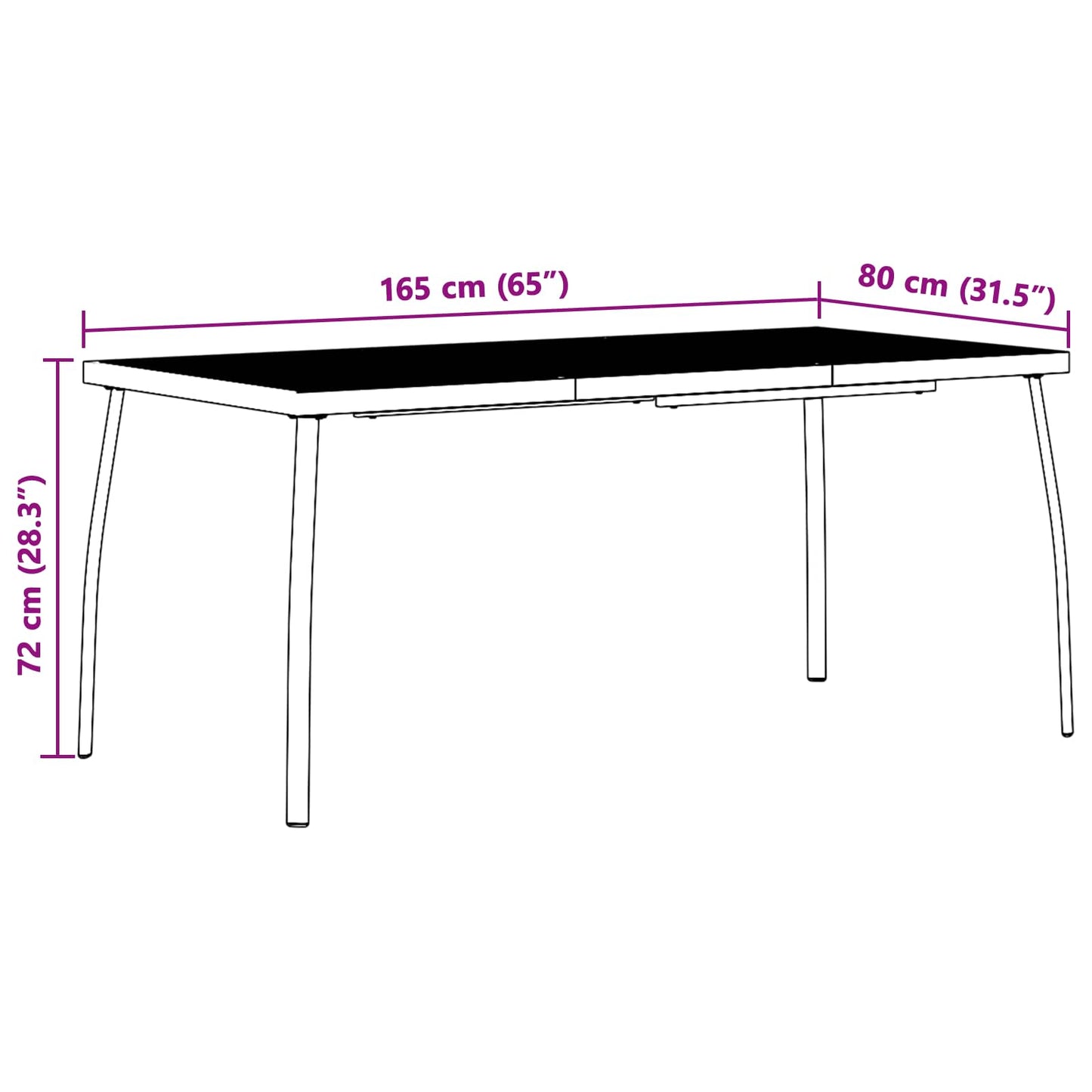 Dining Set 5 pcs Anthracite Steel