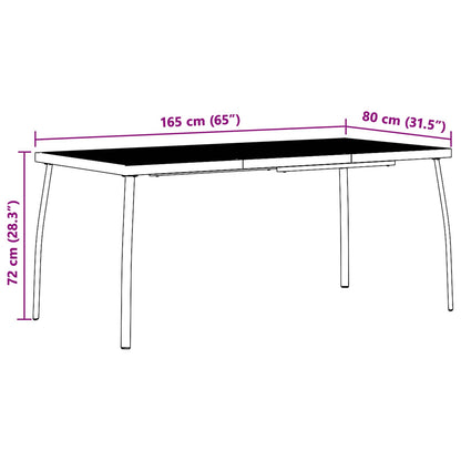 Dining Set 7 pcs Anthracite Steel
