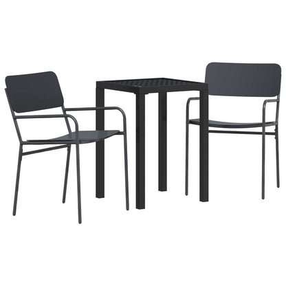 Outdoor Furniture Set 3 pcs Anthracite Steel
