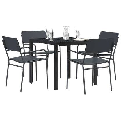 Outdoor Furniture Set 5 pcs Anthracite Steel
