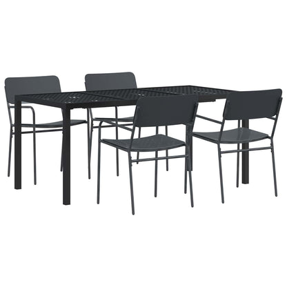 Outdoor Furniture Set 5 pcs Anthracite Steel