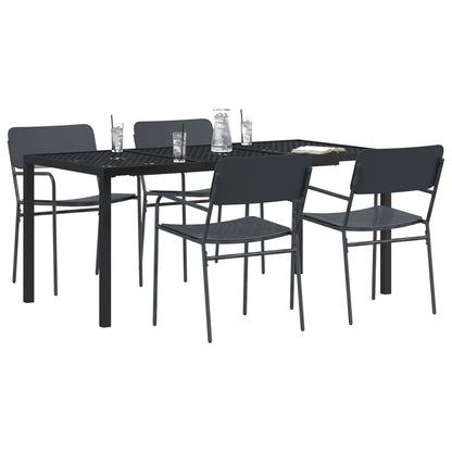 Outdoor Furniture Set 5 pcs Anthracite Steel