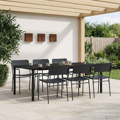 Outdoor Furniture Set 7 pcs Anthracite Steel