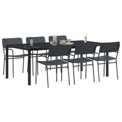 Outdoor Furniture Set 7 pcs Anthracite Steel