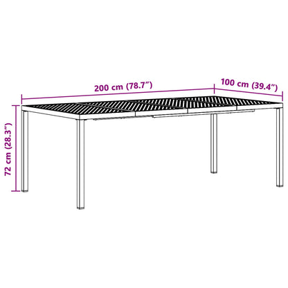 Outdoor Furniture Set 7 pcs Anthracite Steel