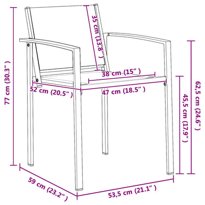 Outdoor Furniture Set 7 pcs Black and Anthracite Textilene