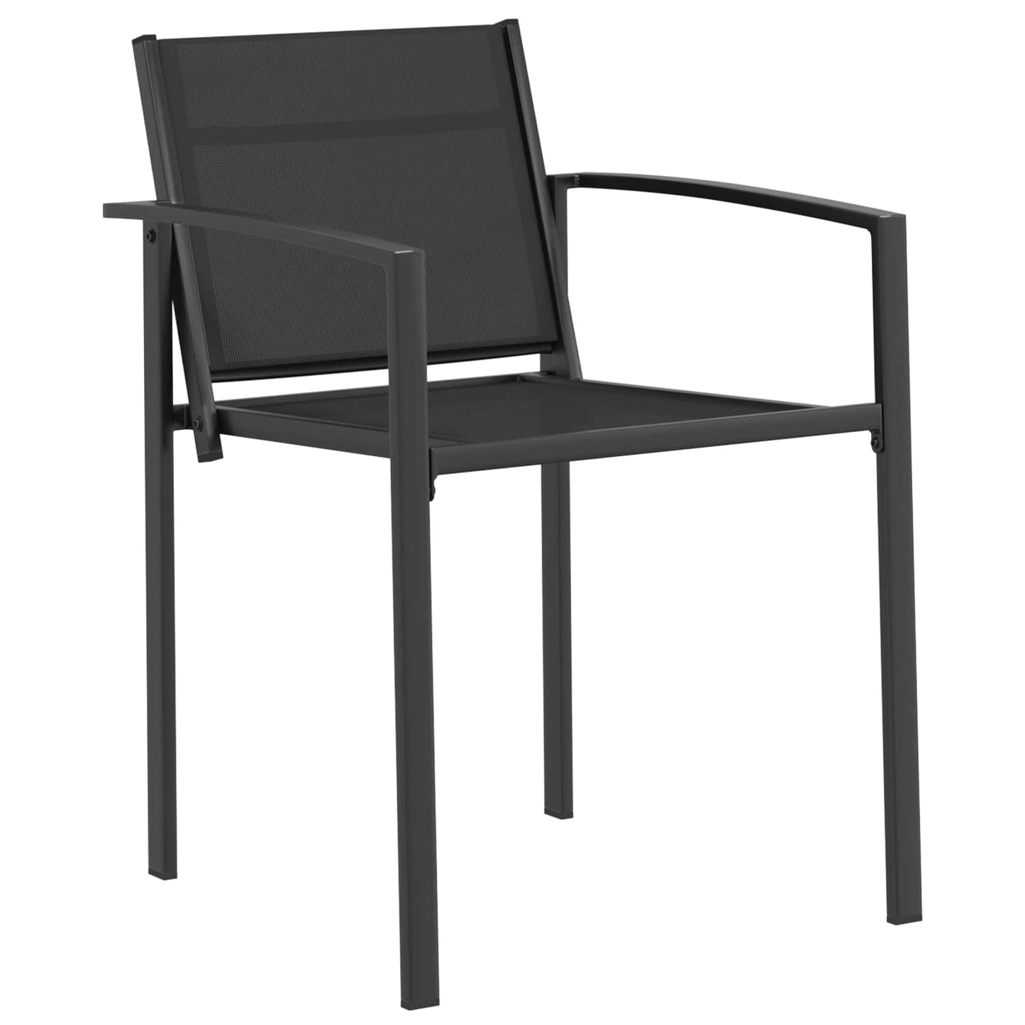 Outdoor Furniture Set 9 pcs Black and Anthracite Textilene