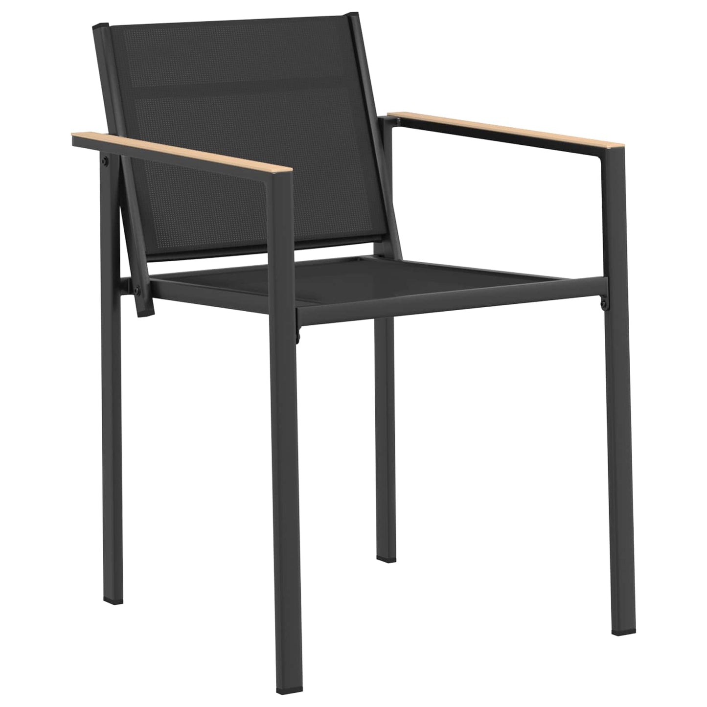 Outdoor Furniture Set 7 pcs Black and Anthracite Textilene