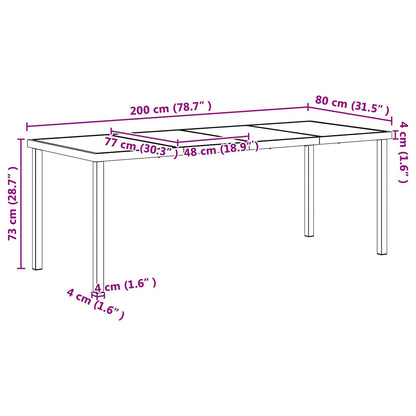 Outdoor Furniture Set 9 pcs Black and Anthracite Textilene