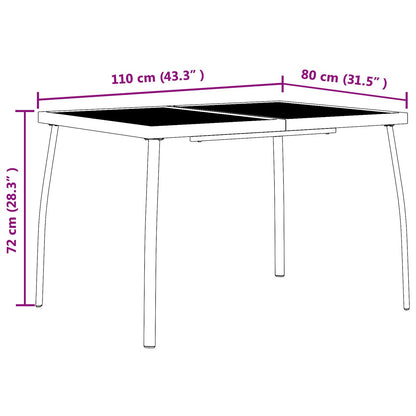 Outdoor Furniture Set Folding 5 pcs Anthracite Iron and Steel