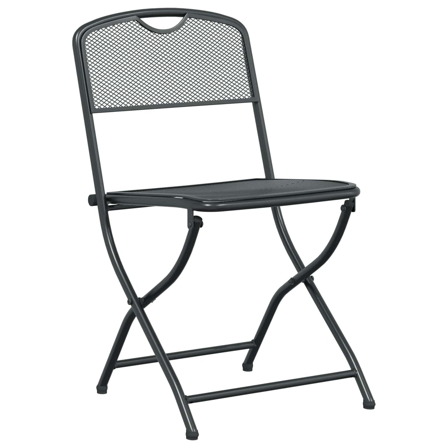 Outdoor Furniture Set Folding 7 pcs Anthracite Iron and Steel