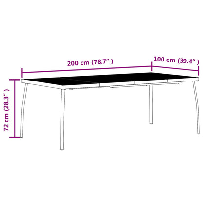 Outdoor Furniture Set Folding 7 pcs Anthracite Iron and Steel