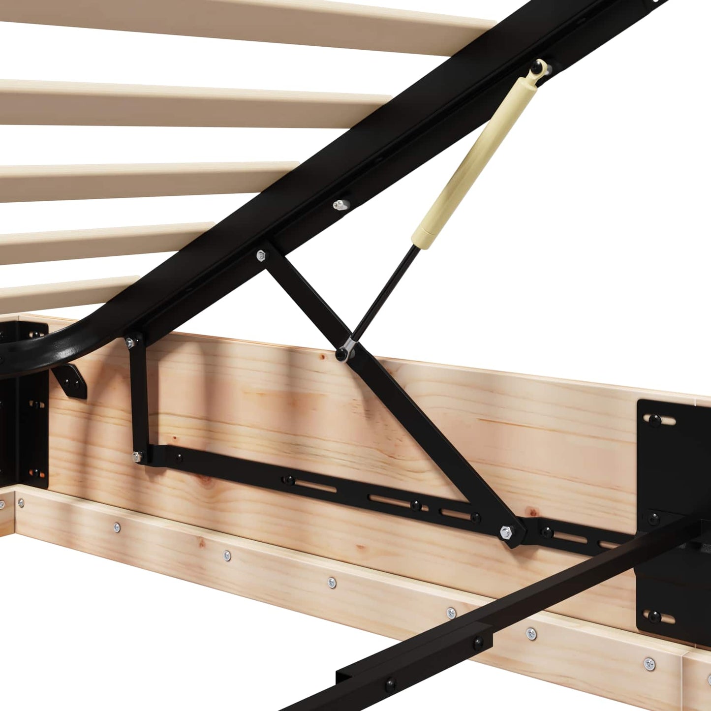 Ottoman Bed Frame Natural 75 x 190 cm Solid Pine Wood