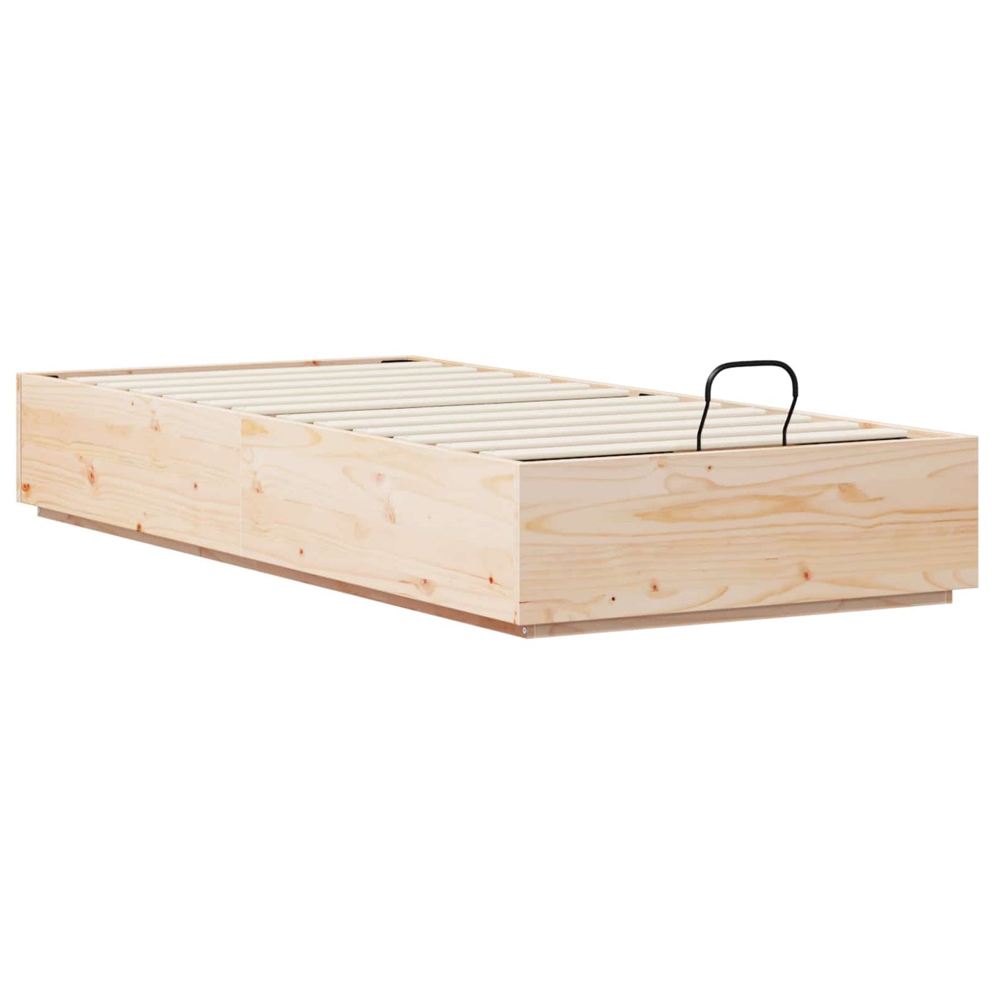 Ottoman Bed Frame Natural 75 x 190 cm Solid Pine Wood