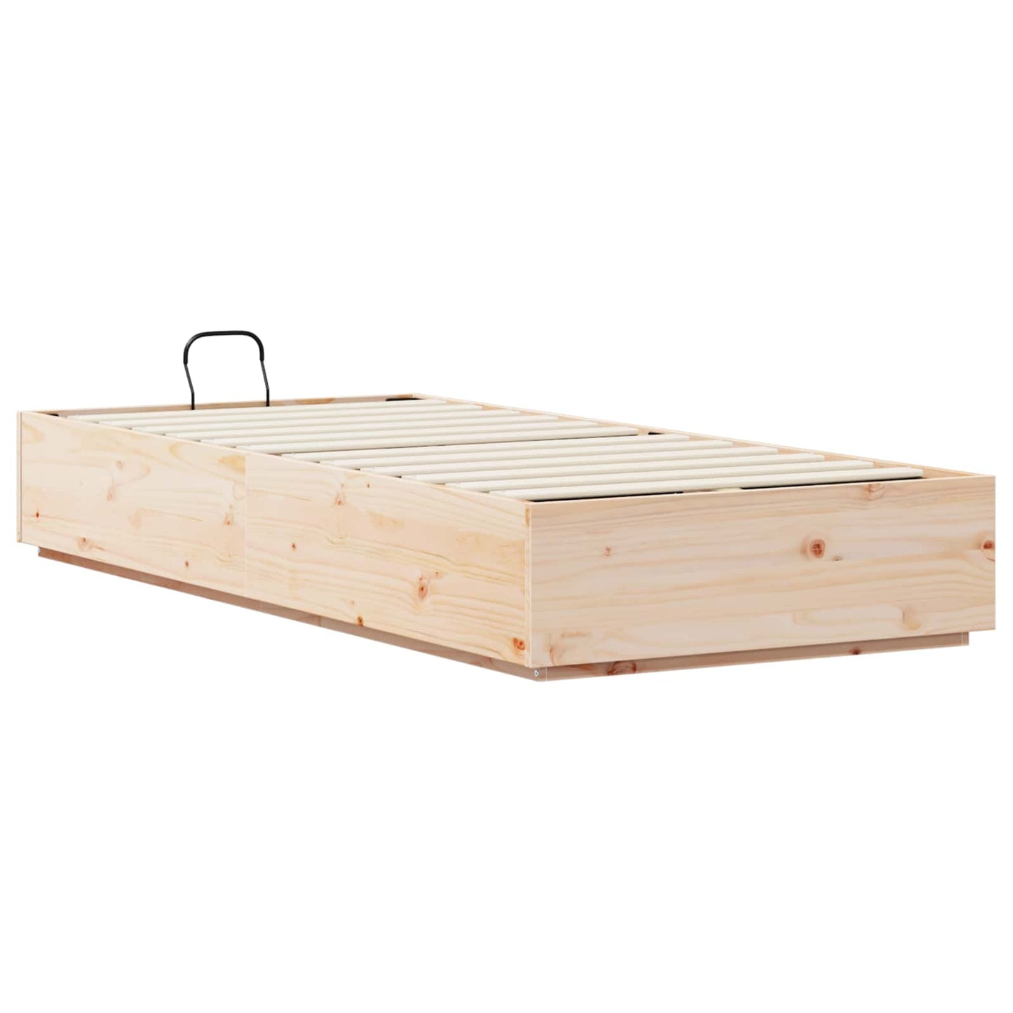 Ottoman Bed Frame Natural 75 x 190 cm Solid Pine Wood