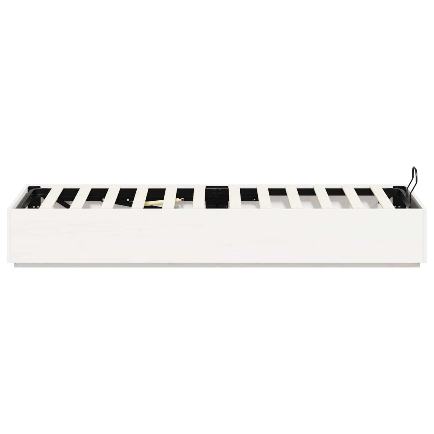 Ottoman Bed Frame White 75 x 190 cm Solid Pine Wood