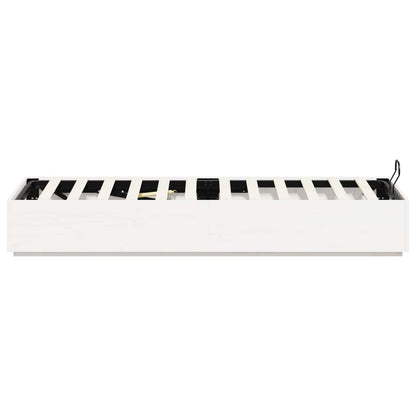 Ottoman Bed Frame White 75 x 190 cm Solid Pine Wood