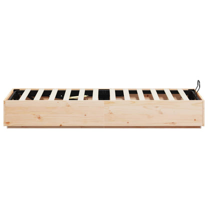 Ottoman Bed Frame Natural 80 x 200 cm Solid Pine Wood