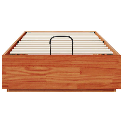 Ottoman Bed Frame Wax Brown 80 x 200 cm Solid Pine Wood