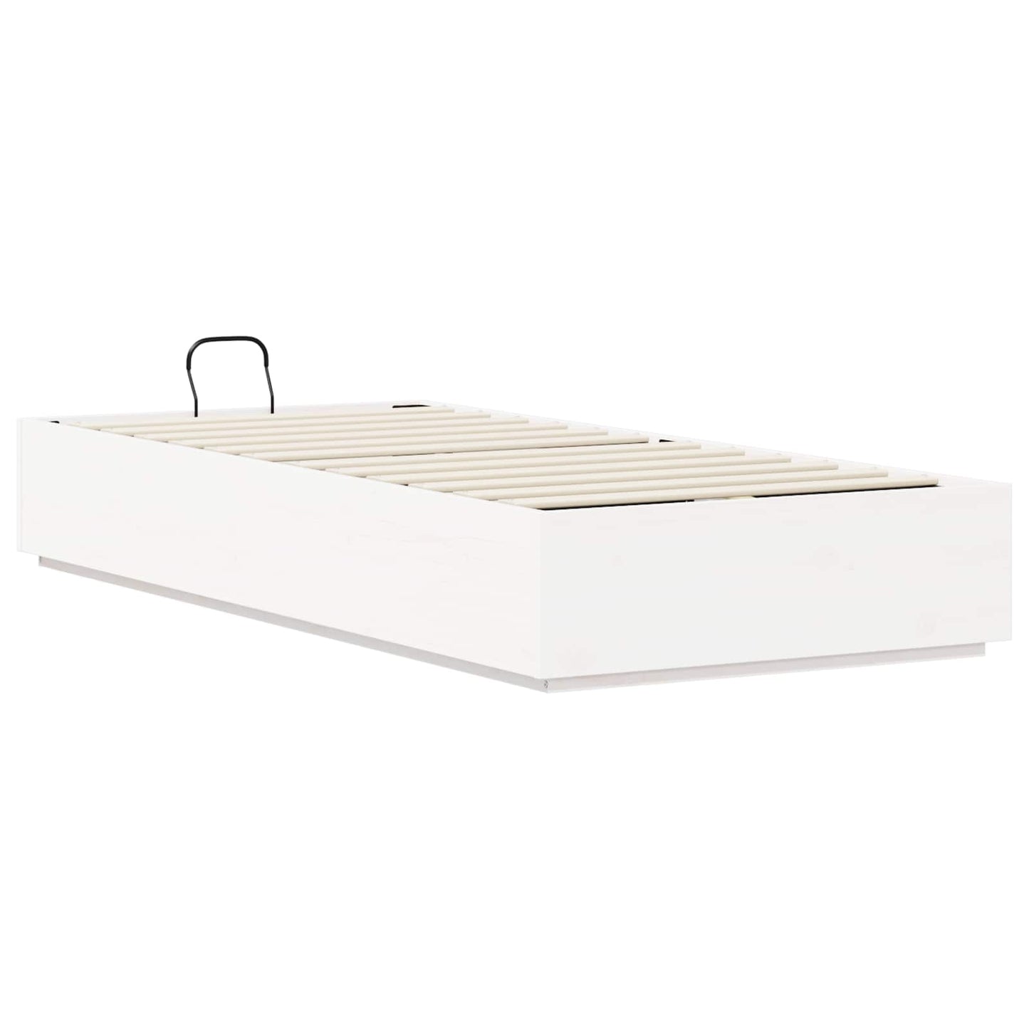 Ottoman Bed Frame White 90 x 200 cm Solid Pine Wood