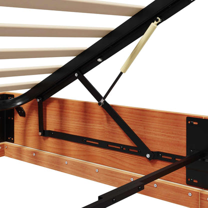Ottoman Bed Frame Wax Brown 90 x 200 cm Solid Pine Wood