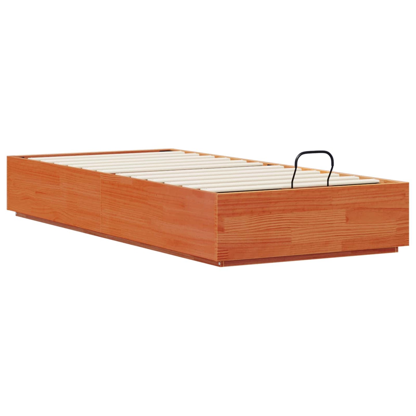 Ottoman Bed Frame Wax Brown 90 x 200 cm Solid Pine Wood